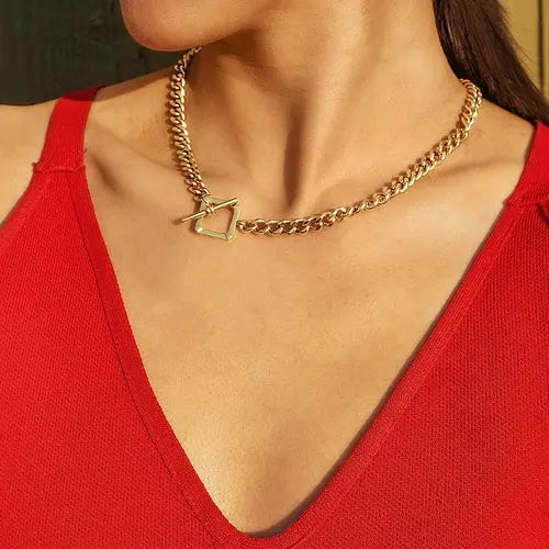 Square Toggle Clasp Chain Necklace    My Store