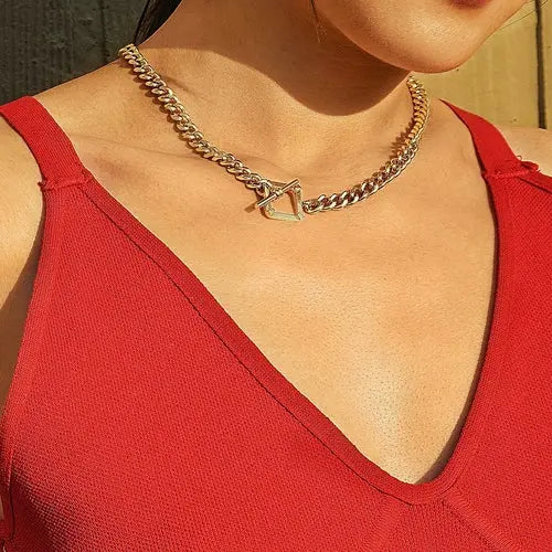 Square Toggle Clasp Chain Necklace    My Store