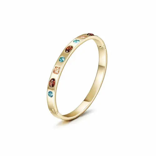 MULTI-STONE HINGE BANGLE My Store