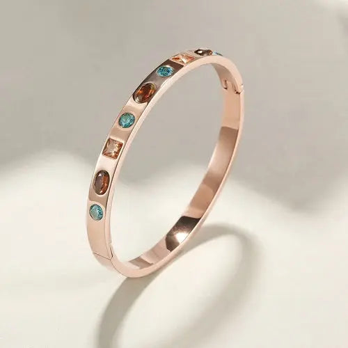 MULTI-STONE HINGE BANGLE My Store