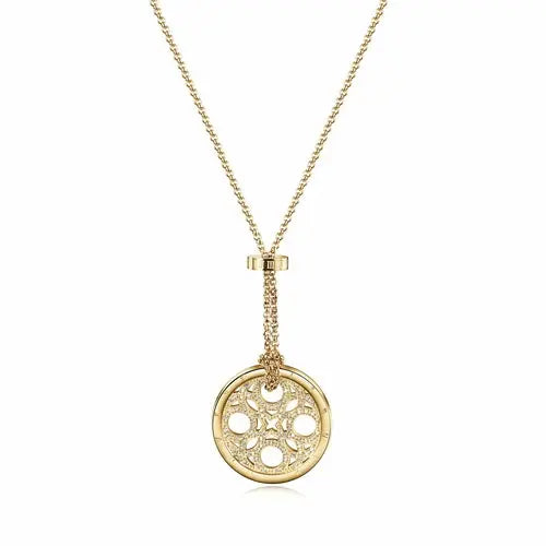 CZ Clover Medallion Necklace  Gold  My Store