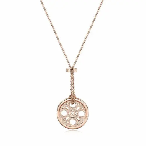 CZ Clover Medallion Necklace    My Store
