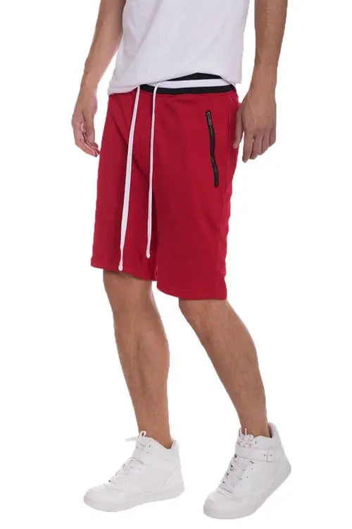 BRANDON FRENCH TERRY SHORTS- RED    My Store