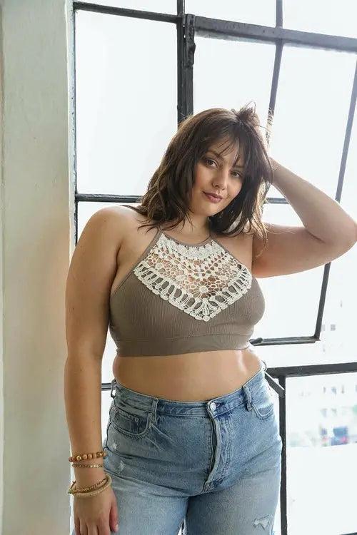 Crochet Lace Bralette Plus    My Store