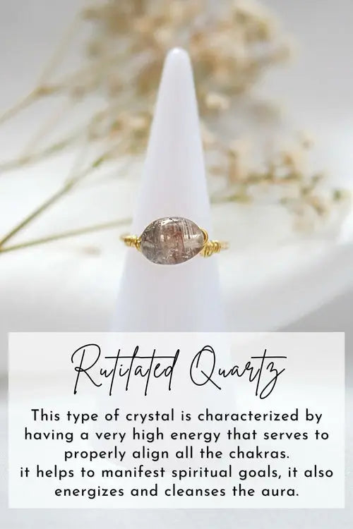 18K Natural Crystals Hand Wired Solitaire Ring    My Store