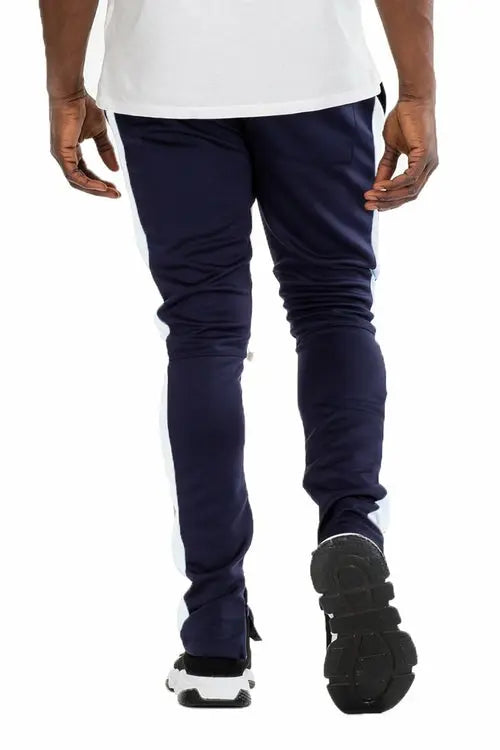 Navy and White Tracksuit Pants    My Store