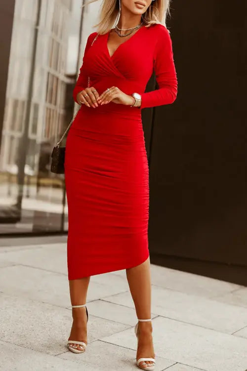 Tight Mini Dress In Red    My Store